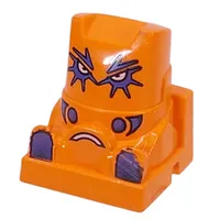 Racer Driver Head, Brick Special 2 x 2 Square, Purple Eyes, Feet, White Steering Wheel (Spicky)