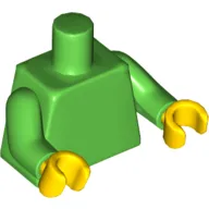 Torso, Bright Green Arms, Yellow Hands [Plain]