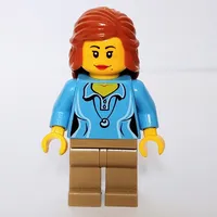 Medium Blue Torso, Dark Tan Legs, Dark Orange Hair