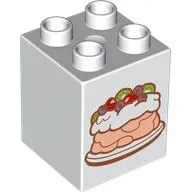 Duplo Brick 2 x 2 x 2 with Pavlova print