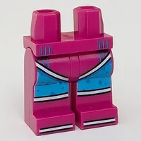 Hips and Magenta Legs with Dark Azure Skin, Blue Spots, White Trim print