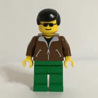 Man - Brown Jacket, Green Legs