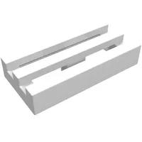 Tile Special 1 x 2 Grille without Bottom Groove