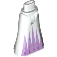 Minidoll Hips and Full Length Skirt with Lavender Triangles, Diamonds print