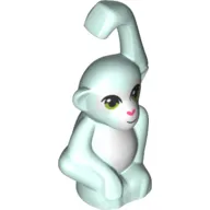 Animal, Monkey / Ape / Orangutan with White Face and Stomach, Green Eyes Print