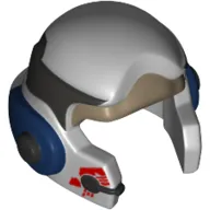 Helmet Rebel with Check Protectors (Star Wars) with Dark Blue Ear Pieces, Trans-Brown Visor - A-Wing Pilot