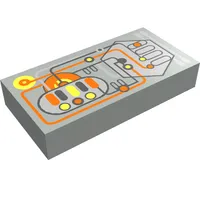 Tile 1 x 2 with UFO Controls Print