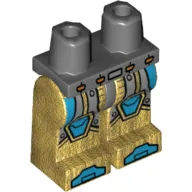 Hips and Pearl Gold Legs with Dark Azure and Silver Circuitry, Knee Pads and Boots Print