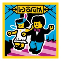 Tile 2 x 2 with Charleston Dance print