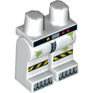 Hips and White Legs with Zipper and Lime Spots and Black Belt Print