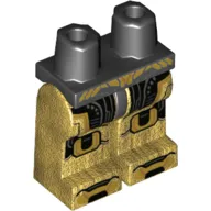 Hips and Pearl Gold Legs with Armor with Black and Gold Plates Print