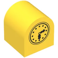 Duplo Brick 2 x 2 x 2 Curved Top with Clock Hands 6:12 Print