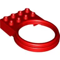 Duplo Plate 2 x 4 with Round Tube Holder