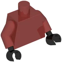 Torso Jacket, Black Straps, Silver Zipper, Brown Belt / Quiver print, Dark Red Arms, Black Hands