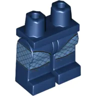 Hips and Dark Blue Legs with Medium Blue Fishnet stockings