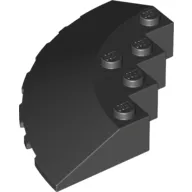 Brick Round Corner 6 x 6 with 33° Slope and Facet Cutout