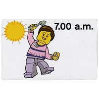 Activity Card, Time-Teaching 12-Hour Clock 7.00 a.m., Female