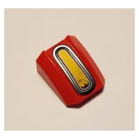 Slope Curved 2 x 2 with Lip, No Studs with Yellow and Dark/Light Gray Headlamp Print [8380]