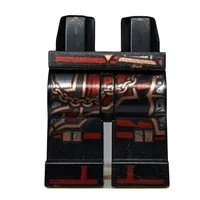 Hips and Black Legs with Copper and Silver Armor, Copper Chain, Dark Red Trim Print