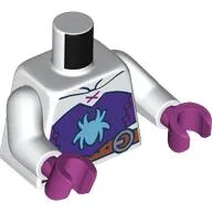 Torso, Dark Purple Panel, Medium Azure Spider, Nougat Belt print, White Arms, Magenta Hands