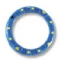 Watch, Bezel Round, Smooth, Thick, Small with Black Triangle, Yellow Triangles and Dots print