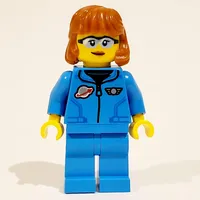 Woman, Dark Azure Tracksuit with Classic Space Logo