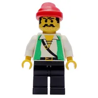 Pirate - Green Vest, Black Legs, Red Bandana