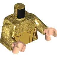 Torso, Gold Dress, Dark Brown Trim print, Pearl Gold Arms, Light Nougat Hands