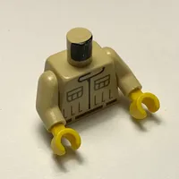 Torso Shirt with Pockets Print (Rebel Mechanic), Tan Arms, Yellow Hands