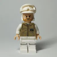 Rebel Trooper in Hoth Uniform, White Hat, Dark Tan Jacket, Beard