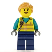 Ground Crew, Vibrant Yellow Safety Vest, Nougat Hair