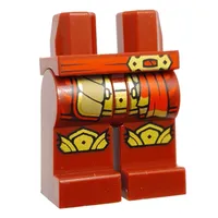 Hips and Dark Red Legs with Red sash, Robe Ends, Gold Armor, Knee Pads print