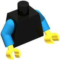 Torso, Blue Arms, Yellow Hands [Plain]