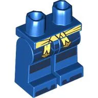 Hips and Blue Legs with Tan Belt, Dark Blue Knee Caps, Toes print