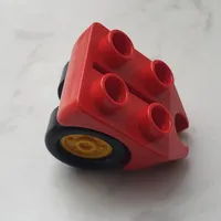 Duplo Airplane Wheel with 4 Studs, with Two Wheels and Hitch