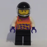 Racer, Coral Race Jacket, Black Helmet