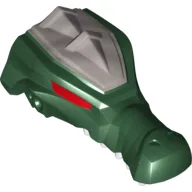 Large Figure Head Crocodile Upper Jaw with Teeth and Silver Print