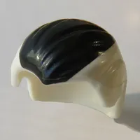 Hair Combed Back with Black Steak on Top