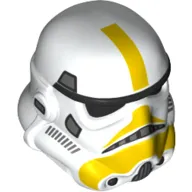 Helmet Stormtrooper Dual Molded, Black with Yellow Markings Print