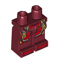 Hips and Dark Red Legs with Gold, Red, and Silver Decorations, Red Toes print