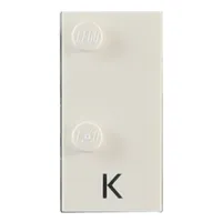 Braille Brick 2 x 4 with 2 Studs ⠅ and 'K' Print