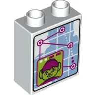 Duplo Brick 1 x 2 x 2 with Bottom Tube and Map and Green Goblin Print