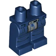 Hips and Dark Blue Legs with Pockets and Lines on Knees Print