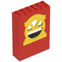 Fabuland, Building Wall 2 x 6 x 7 with Round Top Yellow Window