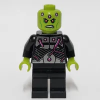 Brainiac in Black Outfit with Magenta Wires