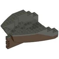 Boat Hull Small Stern 14 x 12 x 5 1/3 with Dark Gray Top [Complete Assembly]