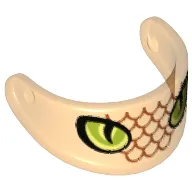 Headwear Accessory Visor For Standard Helmet with Snake Eyes and Scales Print