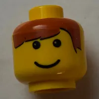 Minifig Head, Brown Bangs, Headset Print