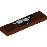 Tile 1 x 4 with Mater Mouth/Smile print