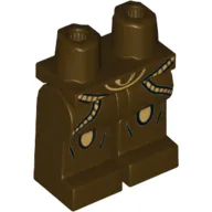 Hips and Dark Brown Legs with Gold Trim and Gold Oval Knee Pads Print (Captain Tarpals)